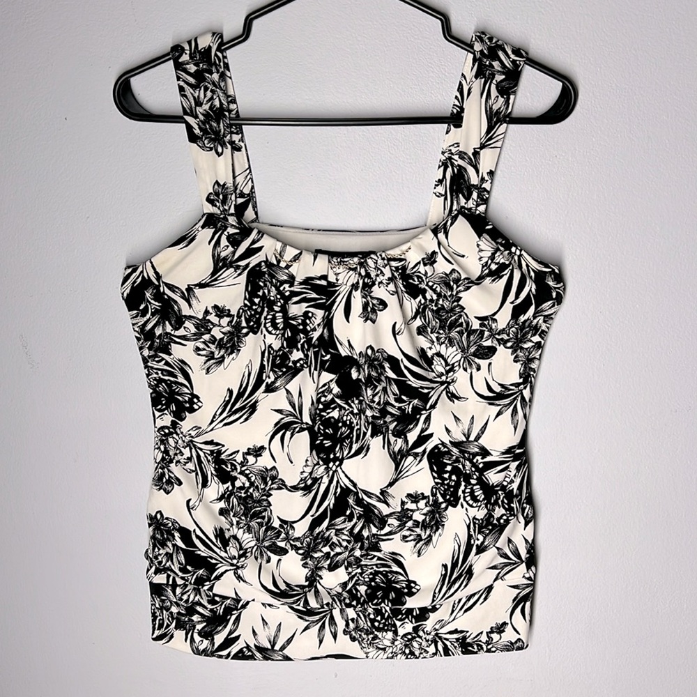 WHBM Floral Butterfly Blouse Extra Small Size